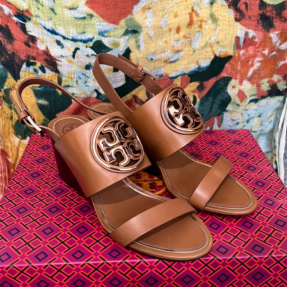 Tory Burch Metal Miller Wedge! Brand New